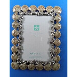Kohls Home Studio Shoreline 4x6 Frame Coastal Starfish Seashell Heavy Metal
